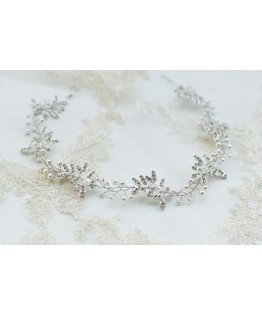 Handmade Wedding Crystal Rhinestone Headband - Elegant Vine Style Hair Accessory for Ladies' Evening Parties - Buy Online on GoSupps.com