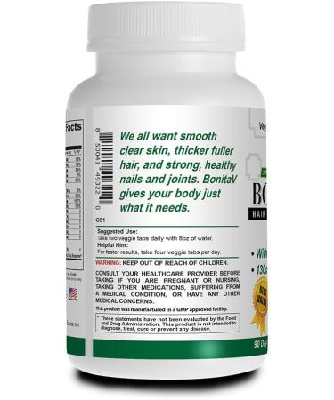 Essential Source Bonita V Vegan Hair Nails and Skin Vitamins for Women - 20 Active Ingredients Including Biotin - Stronger Nails Healthy Skin Hair Growth - 180 EZ-TAB Veggie Tablets - Buy Online on GoSupps.com