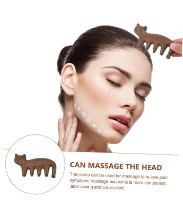 Magiclulu Haircongs 3 STK: Green Sandalwood Comb & Face Massager - Acupuncture Tool for Scalp & Head Massage - Buy Online on GoSupps.com