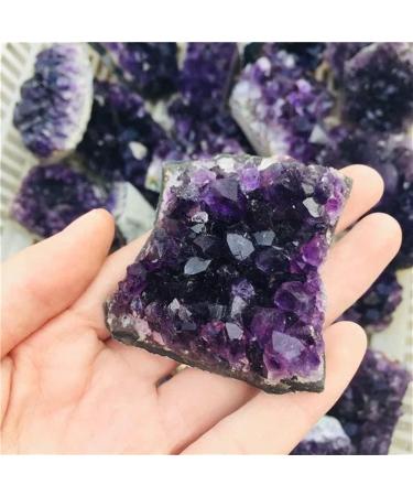 Natural Crystal Rough 1pc 40g-55g Purple Feng Shui Natural Amethyst Crystal Quartz Drusy Geode Cluster Stone Decoration Ornament Ornament - Buy Online on GoSupps.com
