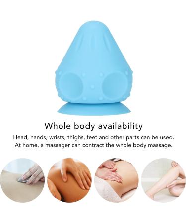Blue Silicone Trigger Ball Massage Device for Myofascial Relief | Wall Massage Tool for Back Waist & Neck Pain - Buy Online on GoSupps.com