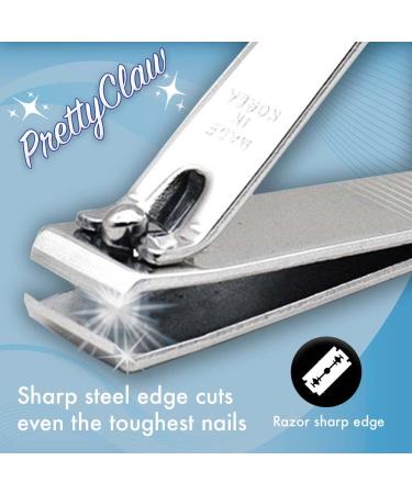 PrettyClaw Stainless Steel Nail Clipper Set - Sharp Edge Finger and Toe Nail Cutter Trimmer (Curve & Straight Edge) - Buy Online on GoSupps.com