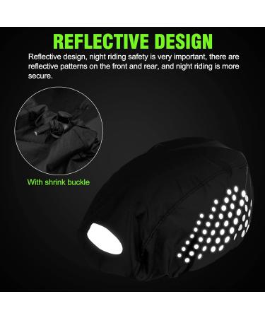 Catime Waterproof Bicycle Helmet Cover - Reflective Rain Protection for Kids & Adults - Adjustable Buckle Dustproof High Visibility Black - Buy Online on GoSupps.com