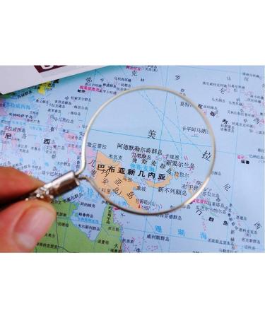 Glass Glass 4 Times Reading Magnifier Metal Handle Child Student European and American Ste Carry HD Zoom Enlarged Mirror Magnifier for Reading Made in China - Buy Online on GoSupps.com