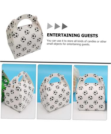 HOMSFOU 50pcs Boxes Soccer Party Cake Boxes Soccer Party Favor Bags Wedding Candy Boxes Sports Party Favor Boxes Clear Treat Boxes Soccer Ball Paper Candy Boxes Gift Snack Bag White 1 count (Pack of 1) White - Buy Online on GoSupps.com