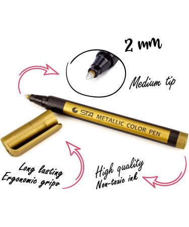MISULOVE Metallic Marker Pens - Set of 10 Colors for Black Paper, Rock Painting, Crafts, Ceramics - Medium Tip - Buy Online on GoSupps.com