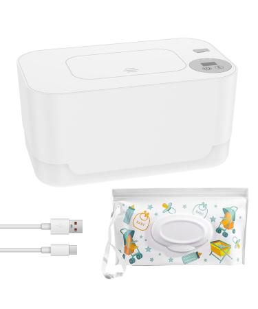Baby Wipe Warmer Intelligent Adjustable Temperature Wet Wipe Dispenser Warmer Portable Car Wipe Warmer USB Baby Wipe Case Warmer Baby Wipe Holder and Heater for Baby Wipe Baby Shower Gifts