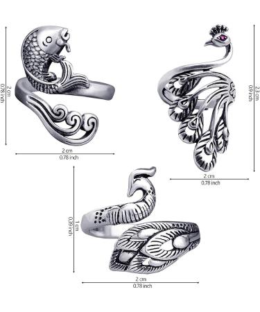 3PCS Adjustable Knitting Loop Crochet  Ksndurn Crochet Ring - Knitting Accessories  Peacock Open Finger Ring/Adjustable Braided Ring for Faster Knitting - Buy Online on GoSupps.com