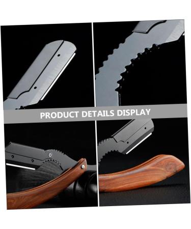 Healeeved Rosewood Shaving Beard Cutter | Manual Eye Brow Holder & Clip-on Razor | Premium Beard Cutting Tools - Buy Online on GoSupps.com