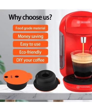 Refillable Coffee Capsules Stainless Steel Coffee Pods Compatible with Tassimo Machines (180ML-Big) - Buy Online on GoSupps.com