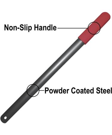 Rehabilitation Advantage Red Grip 24 Inch Steel Shoehorn with Powder Coated Red Handle - Buy Online on GoSupps.com