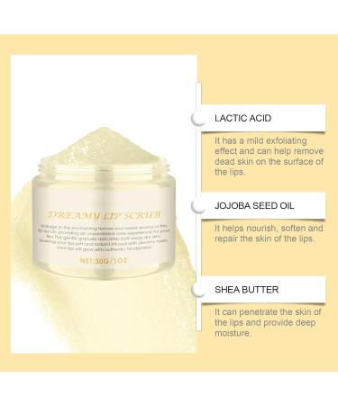 Lip Scrub For Exfoliating Lip Care Moisturize & Nourish Dry Cracked Lips Moisturizing Lip Scrub with Vanilla Extract & Shea Butter 1 oz - Buy Online on GoSupps.com