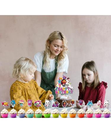 25 Pcs Cartoon Birthday Cake Toppers and Cupcake Toppers - Theme Party Decorations Supplies - Buy Online on GoSupps.com