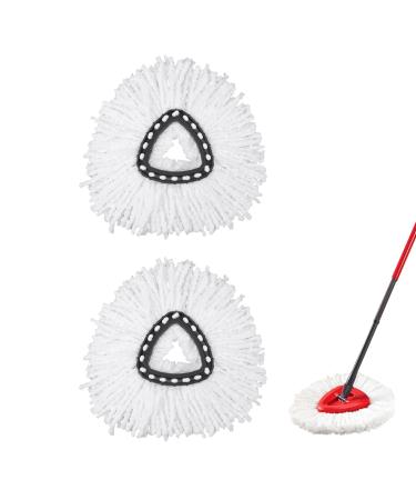 2 Pack Spin Mop Replacement Head - Mop Refills Compatible with Ocedar EasyWring Triangle Spin Mop Microfiber Mop Head for Easy Cleaning 2 Count (Pack of 1)