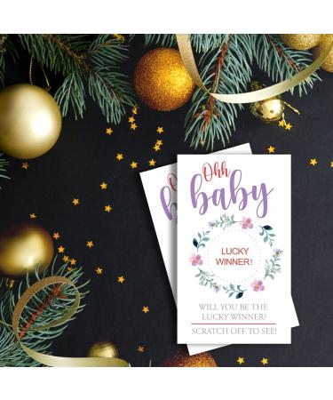 Haizct 50 Pack Blank Gift Certificate Scratch Off Cards - Ideal for Small Businesses, Spas, Salons, and Events - Purple Flowers Design - Buy Online on GoSupps.com