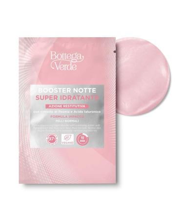 Bottega Verde Bottega Verde - Night booster - super moisturizing - restorative action - with peony extract and hyaluronic acid (10ml) - compress formula - normal skin