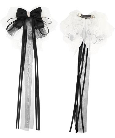 Angoily Bow Hairpin Hair Clip Hair Barrettes Hair Pin Hair Bows for Women Dreadlock Accessories Hair Accessories for Teen Girls Bows Hairpin Lolita Headdress Hair Grip Lace Oversized Miss - Buy Online on GoSupps.com