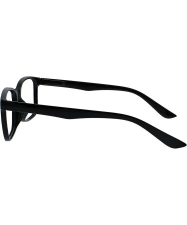 Buy Opulize Ink Lessen Glasses 2 Series Pack - Large Rectangular Frame Scratch-Resistant Spring Hinges +1.50 Diopter - Stylish Men's Reading Glasses in Transparent Gray & Black Arms - Buy Online on GoSupps.com