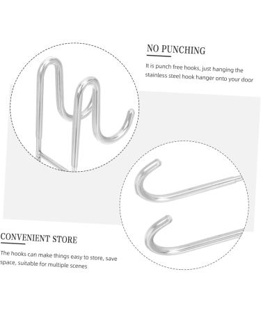 STOBAZA Towel Hook Hangers for Clothes Hangers Heavy Duty Over The Door Hook Clothes Hook Bathrobe Hanging 18X10CM Silver - Buy Online on GoSupps.com