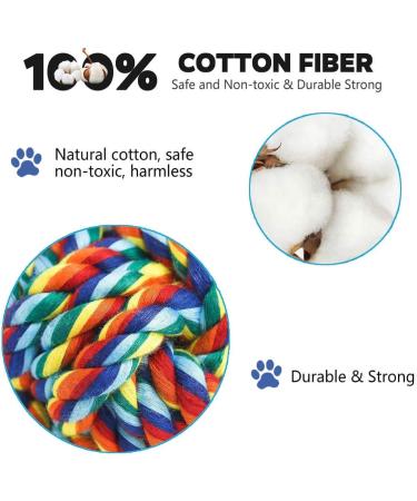 VIEWLON Dog Rope Toy Set - Interactive Chew Toys for Small/Medium Dogs - Mental Health Benefits - Teeth Cleaning - 4 Pcs Mixed-color - Buy Online on GoSupps.com