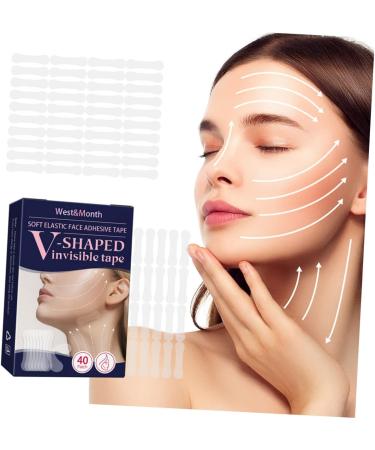 NOLITOY 80pcs V-type Lift Face Pasters Face Shape Tape Face Lifting Patches Transparent Synthetic Rubber - Buy Online on GoSupps.com