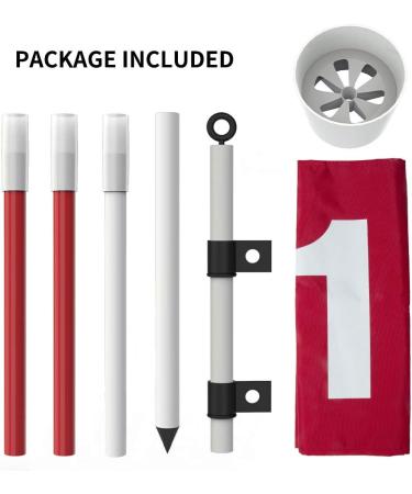 THIODOON 6ft Golf Flagstick with Detachable Cup - Anti-Rust Glass Fiber Design - Buy Online on GoSupps.com