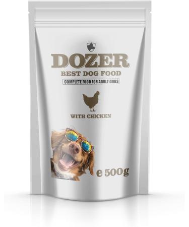 DOZER Adult Dog Food 10 x 500 g | Complete Food with Chicken | Natural and Nutritious | Premium Dog Food 10 x 500 g - Buy Online on GoSupps.com