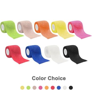 GooGou Self Adherent Wrap Bandages 8PCS - Elastic Athletic Sports Tape for Wrist and Ankle - Blue Cohesive Tape for Sprain, Swelling and Soreness - Buy Online on GoSupps.com