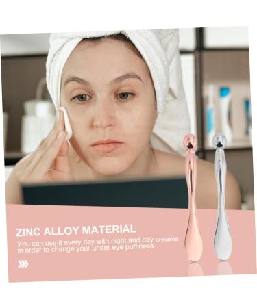 Angoily Stick Contour des Yeux et Spatule Cosm tique 2 Pi ces M tal Rose Dor et Argent Applicateur Cr me Multifonction Massage Visage et Yeux Adapt Soins Quotidiens Usage - Buy Online on GoSupps.com