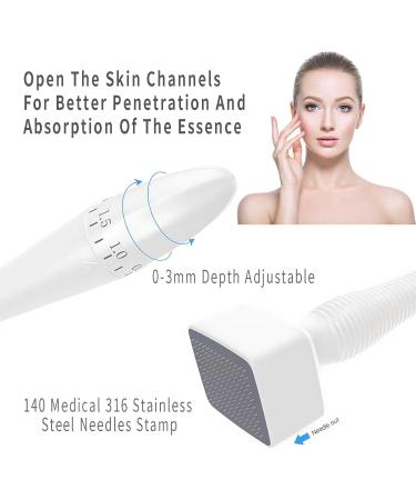 Zephyr Craft Derma Stamp Microneedling Pen - Achieve Body & Beard Growth with Lightweight Adjustable 0-3mm Micro Needle Stamp & 140 A-Class Titanium Needles - Buy Online on GoSupps.com