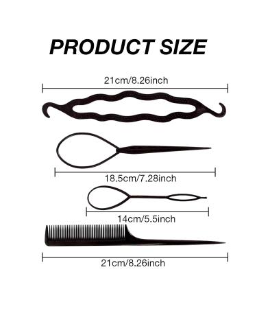Rtrtgs 6 PCs Hair Braiding Tool Kit - Perfect Hair Styling Accessories for DIY Braids & Knots | Women s Hair Loop Tools - Buy Online on GoSupps.com
