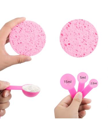 Sonku Face Mask Mixing Bowl Set - DIY Facial Mask Tool Kit with Brush, Spatula, Measuring Spoons, Cup, Sponge, Makeup Headband - Pink - Buy Online on GoSupps.com