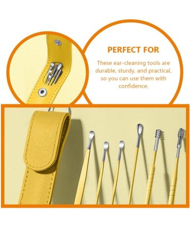 Ear Wax Removal Kit - Ear Pick & Curette Set with Leather Case - Buy Online on GoSupps.com