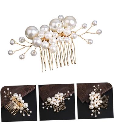 FRCOLOR Pearl Comb Hair Accessories for Wedding Hair Accessory for Women Bride Hair Side Comb Womens Hair Accessories Pearl Hair Clips Pearls Headpiece Pearl Wedding Hair Accessories Alloy - Buy Online on GoSupps.com
