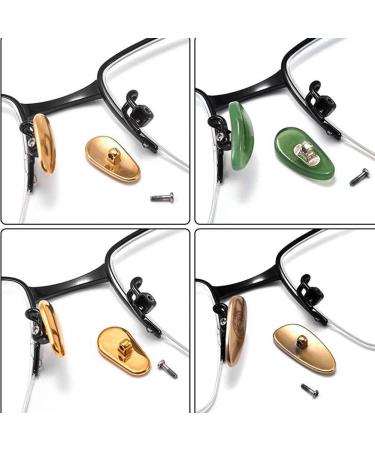 1 Pair Ceramic Eyeglass Nose Pads - Screw-in Repair Kit | Gold - Durable & Comfortable - Buy Online on GoSupps.com