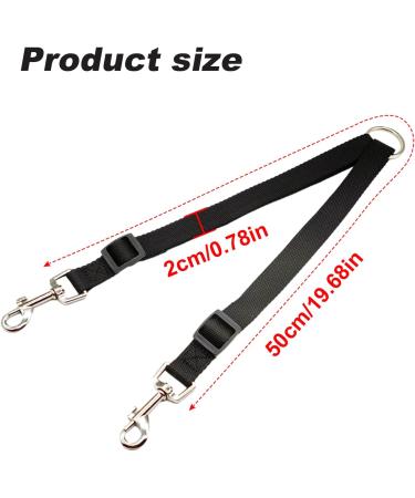 Double Dog Lead for Walking 2 Dogs No Tangle Adjustable Splitter Leads Dual Ended Clip Leash Chains Harness and Collar Large Pet Training Belt Buckles Metal Hooks Split Leashes for Trainer Collars - Buy Online on GoSupps.com