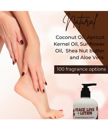 Peace Love + Lotion Amber Vanilla Scented Natural Body Lotion 12 Oz - Buy Online on GoSupps.com