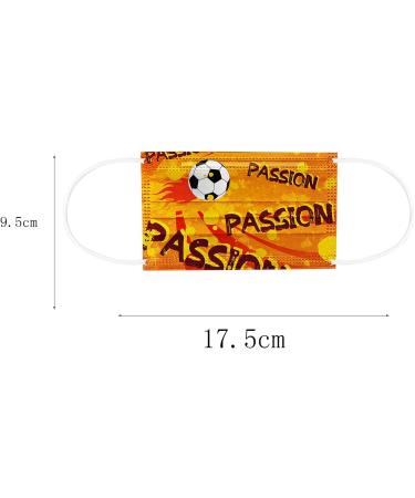 50PC 3-Ply Disposable_Face_Mask with Football Patterns Design Breathable Comfortable for Women Men Adults Use - Buy Online on GoSupps.com