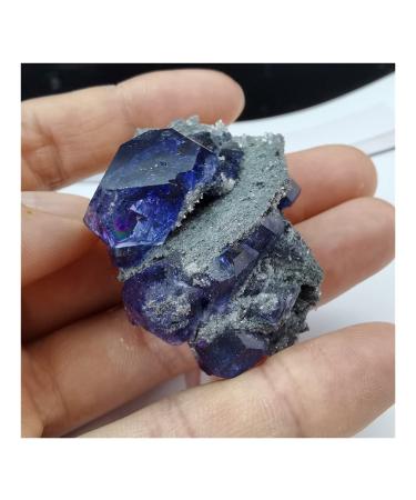 Natural Crystal Rough 32g Natural Polyhedral Tanzanite Blue Purple Fluorite Cluster Specimens Gem Level Stones and CrystalsCrystal Natural Luster