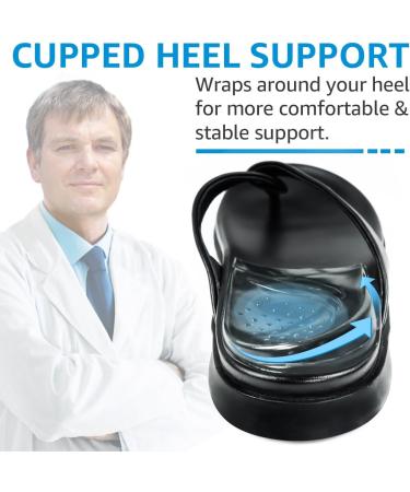 JL-Group Adjustable Heel Wedge Inserts for Over Pronation & Supination - 2 Layers Medial & Lateral Heel Insoles for Foot Alignment - Size L (Women 8-11 Men 7.5-12) - Transparent Black - Buy Online on GoSupps.com