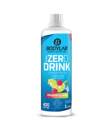BODYLAB24 Vital Zero Drink Concentrated Raspberry Limette 1000ml Sugar-free beverage concentrate zero syrup with vitamins and L-carnitine sports drink with few calories