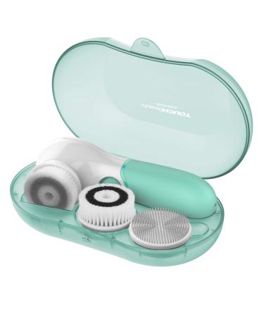 TOUCHBeauty Face Cleansing Brush with Case 3 Spin Brush for Gentle Cleansing Deep Scrubbing Exfoliating