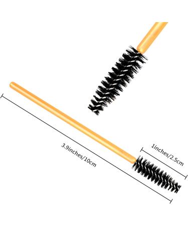 AIBAOBAO 100Pcs Disposable Black-Gold Mascara Wands - Eyelash & Eyebrow Brushes for Castor Oil Application - Buy Online on GoSupps.com