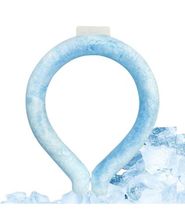 Collar Cooling Tube | Collar Ice Tube for Body Cooling Neck Wraps - Cooling Tube for Students Teachers Workers Anti-Heat Wraps for Travel Home School Concerts Littryee Sea Salt Blue Below 28 Degrees