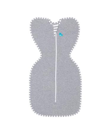 Love To Dream Swaddle UP Ideal Fabric for Moderate Temperatures(20-24 C) Arms Up Position Baby Essentials for Newborn Hip-Healthy Twin Zipper for Easy Nappy changes 3.5-6kg Grey Grey Small (3.5-6kg)