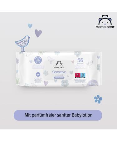 Amazon Mama Bear Sensitive Baby Wipes - Unscented 336 Count (6 Packs of 56) | Safe Gentle and Effective for Babies - Ship Internationally - Buy Online on GoSupps.com