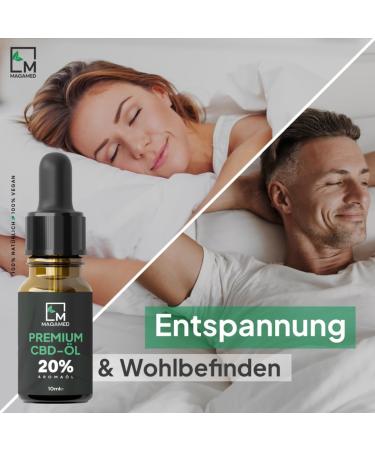 Magamed Premium Hemp Seed Oil 20% - 10ml Vegan Drops | Organic High Dose Hemp Oil | Lab-Tested Quality - Buy Online on GoSupps.com