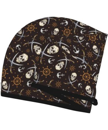 Hair Towel Wrap Quick-Dry Pirate Skulls Turban | Ultimate Hair Drying Towel with Button - Buy Online on GoSupps.com