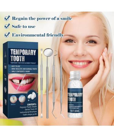 Temporary Tooth Set Tooth Repair Kit Temporary Teeth Replacement Kit for Chipped Teeth Moldable False Teeth Temporary Filling for Tooth - Buy Online on GoSupps.com