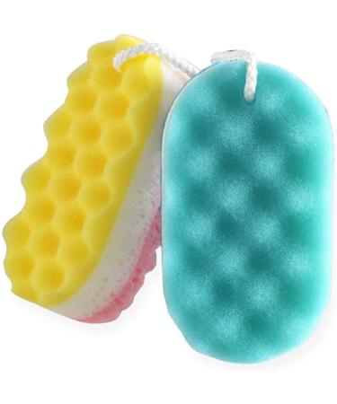 Healifty Bath Sponge Set - 3PCS Exfoliating Peeling Scrubber for Smooth Skin | International Shipping - Buy Online on GoSupps.com